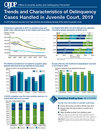 Snapshot of delinquency cases in juvenile court, 2019